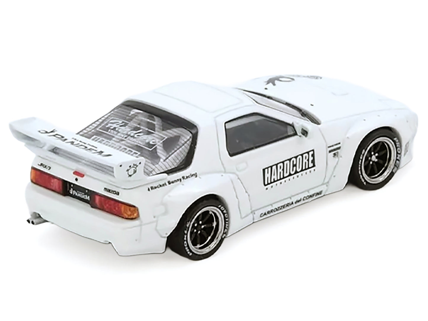 Mazda RX7 (FC3S) "Pandem Aero" Widebody Kit White with Graphics 1/64 Diecast Model Car by Inno Models