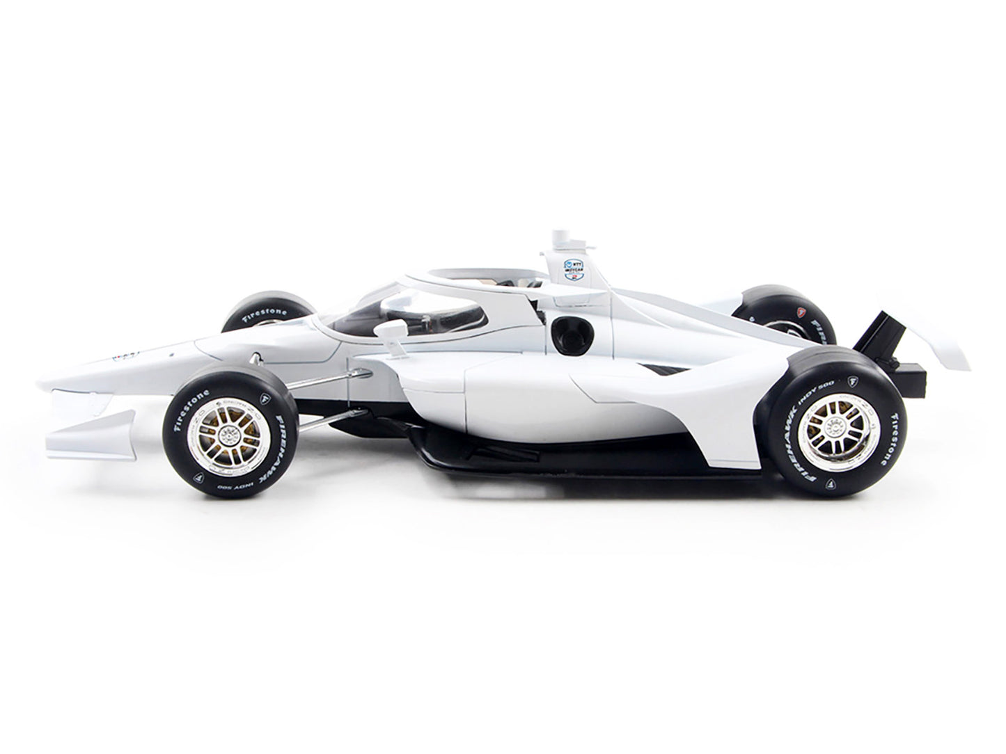 Dallara IndyCar Blank White "Autograph Car" (Super Speedway Configuration) "NTT IndyCar Series" 1/18 Diecast Model Car by IXO Models