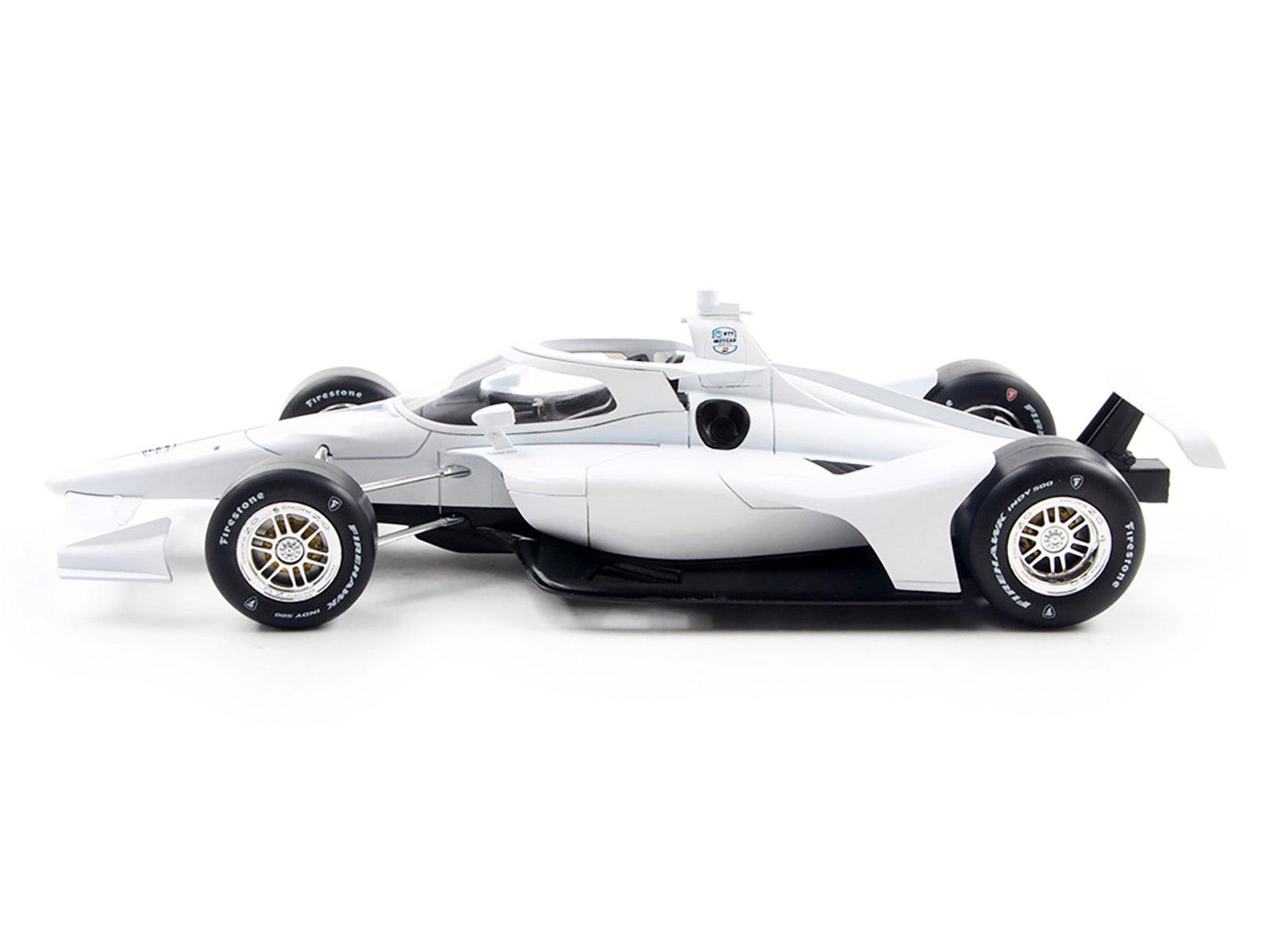 Dallara IndyCar Blank White "Autograph Car" (Super Speedway Configuration) "NTT IndyCar Series" 1/18 Diecast Model Car by IXO Models