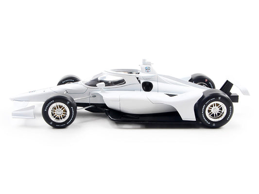 Dallara IndyCar Blank White "Autograph Car" (Super Speedway Configuration) "NTT IndyCar Series" 1/18 Diecast Model Car by IXO Models