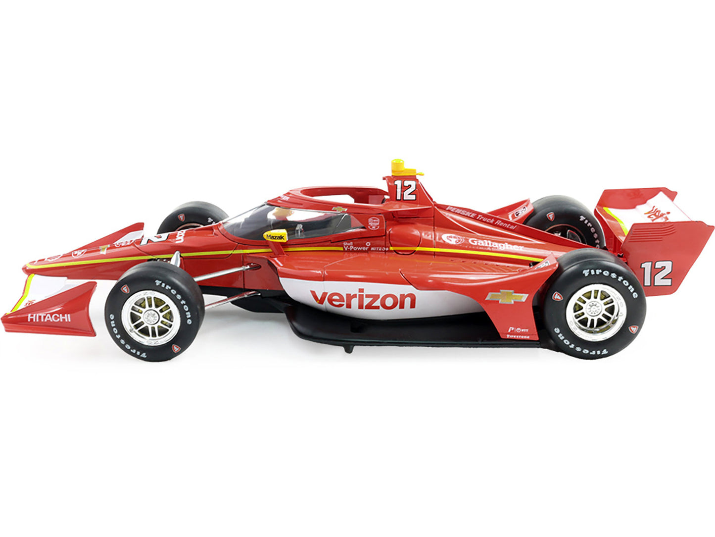Dallara IndyCar #12 Will Power "Verizon" Team Penske (Road Course Configuration) "NTT IndyCar Series" (2025) 1/18 Diecast Model Car by IXO Models