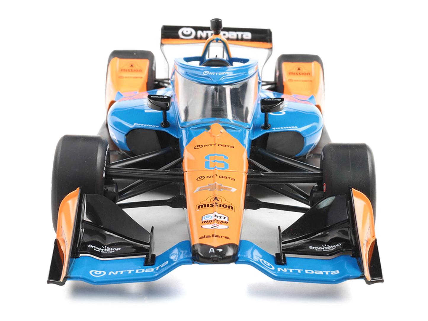 Dallara IndyCar #6 Nolan Siegel "NTT Data" Arrow McLaren (Road Course Configuration) "NTT IndyCar Series" (2025) 1/18 Diecast Model Car by IXO Models