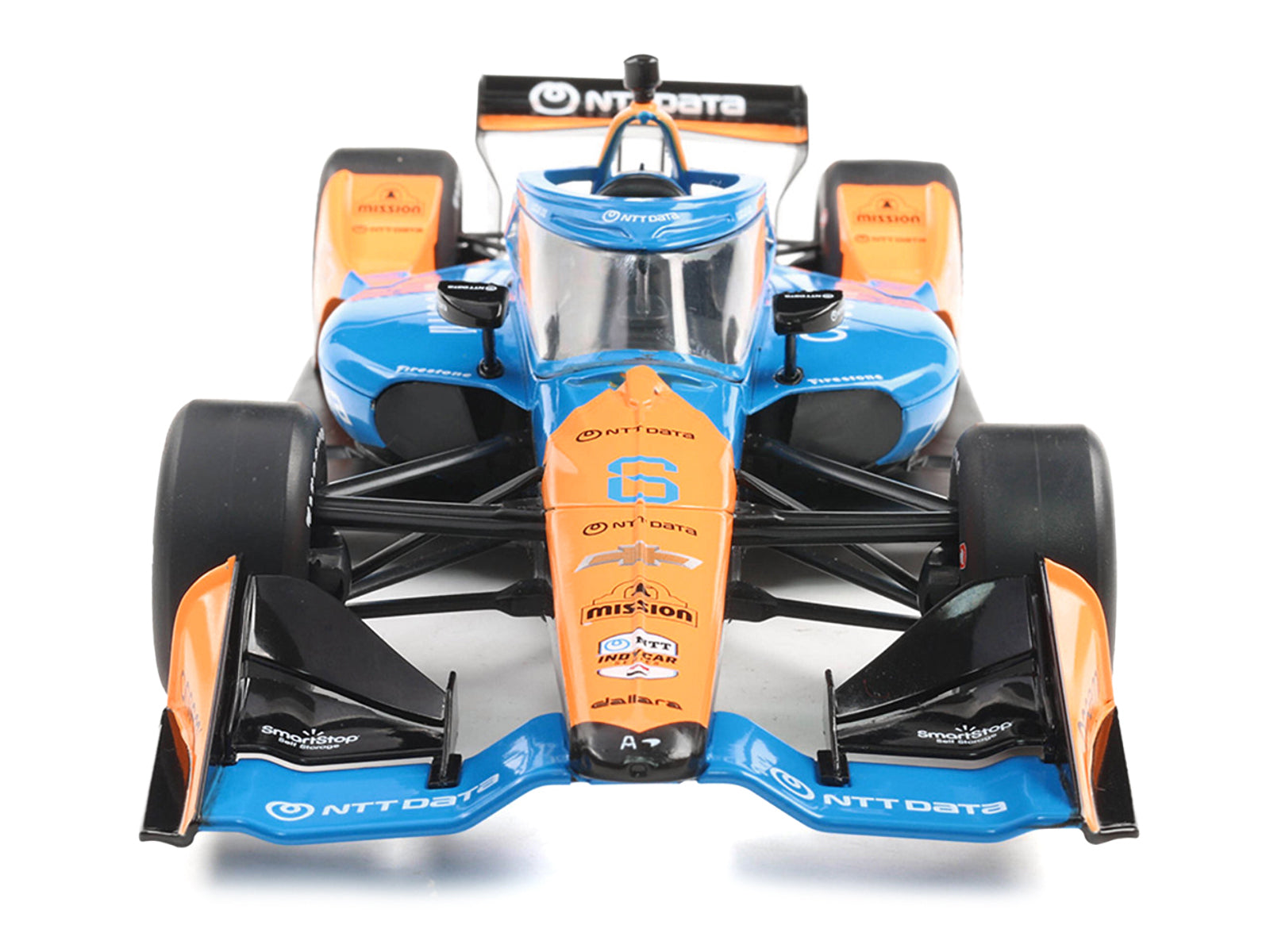 Dallara IndyCar #6 Nolan Siegel "NTT Data" Arrow McLaren (Road Course Configuration) "NTT IndyCar Series" (2025) 1/18 Diecast Model Car by IXO Models