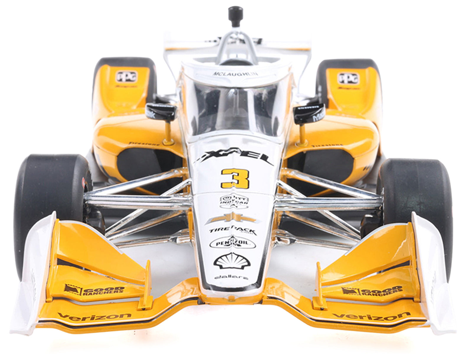 Dallara IndyCar #3 Scott McLaughlin "XPEL" Team Penske (Road Course Configuration) "NTT IndyCar Series" (2025) 1/18 Diecast Model Car by IXO Models