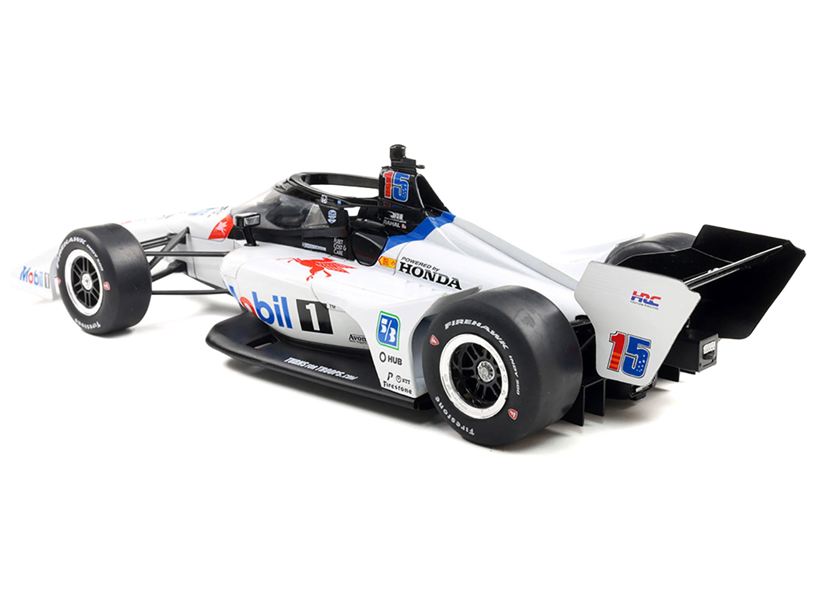 Dallara IndyCar #15 Graham Rahal "Mobil 1" Rahal Letterman Lanigan Racing (Road Course Configuration) "NTT IndyCar Series" (2025) 1/18 Diecast Model Car by IXO Models