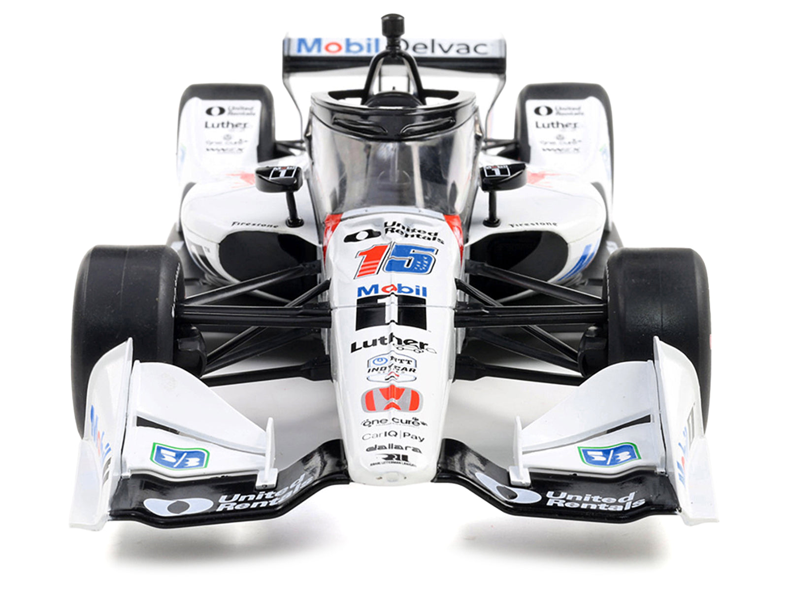 Dallara IndyCar #15 Graham Rahal "Mobil 1" Rahal Letterman Lanigan Racing (Road Course Configuration) "NTT IndyCar Series" (2025) 1/18 Diecast Model Car by IXO Models