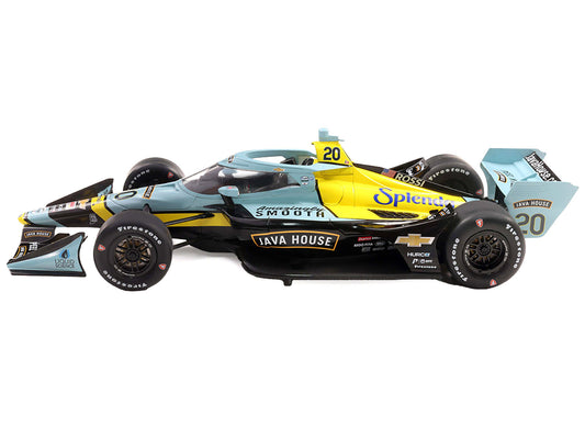 Dallara IndyCar #20 Alexander Rossi "Java House" Ed Carpenter Racing (Road Course Configuration) "NTT IndyCar Series" (2025) 1/18 Diecast Model Car by IXO Models