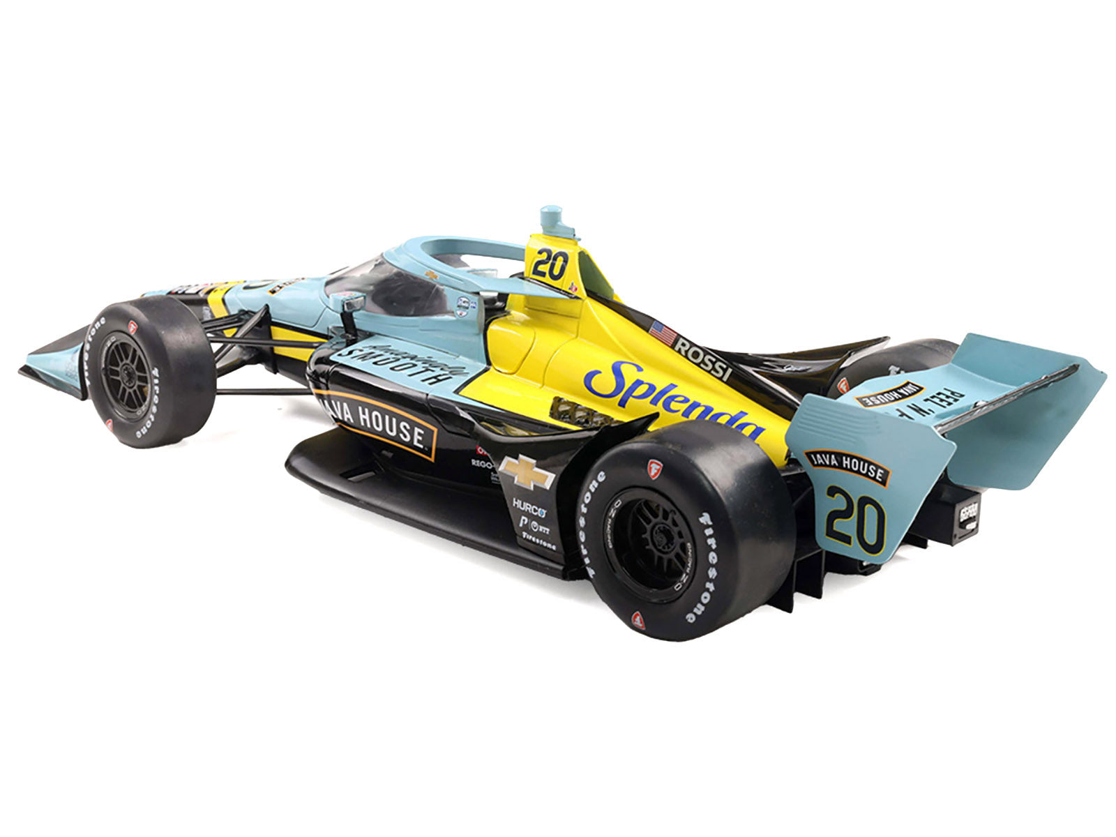 Dallara IndyCar #20 Alexander Rossi "Java House" Ed Carpenter Racing (Road Course Configuration) "NTT IndyCar Series" (2025) 1/18 Diecast Model Car by IXO Models