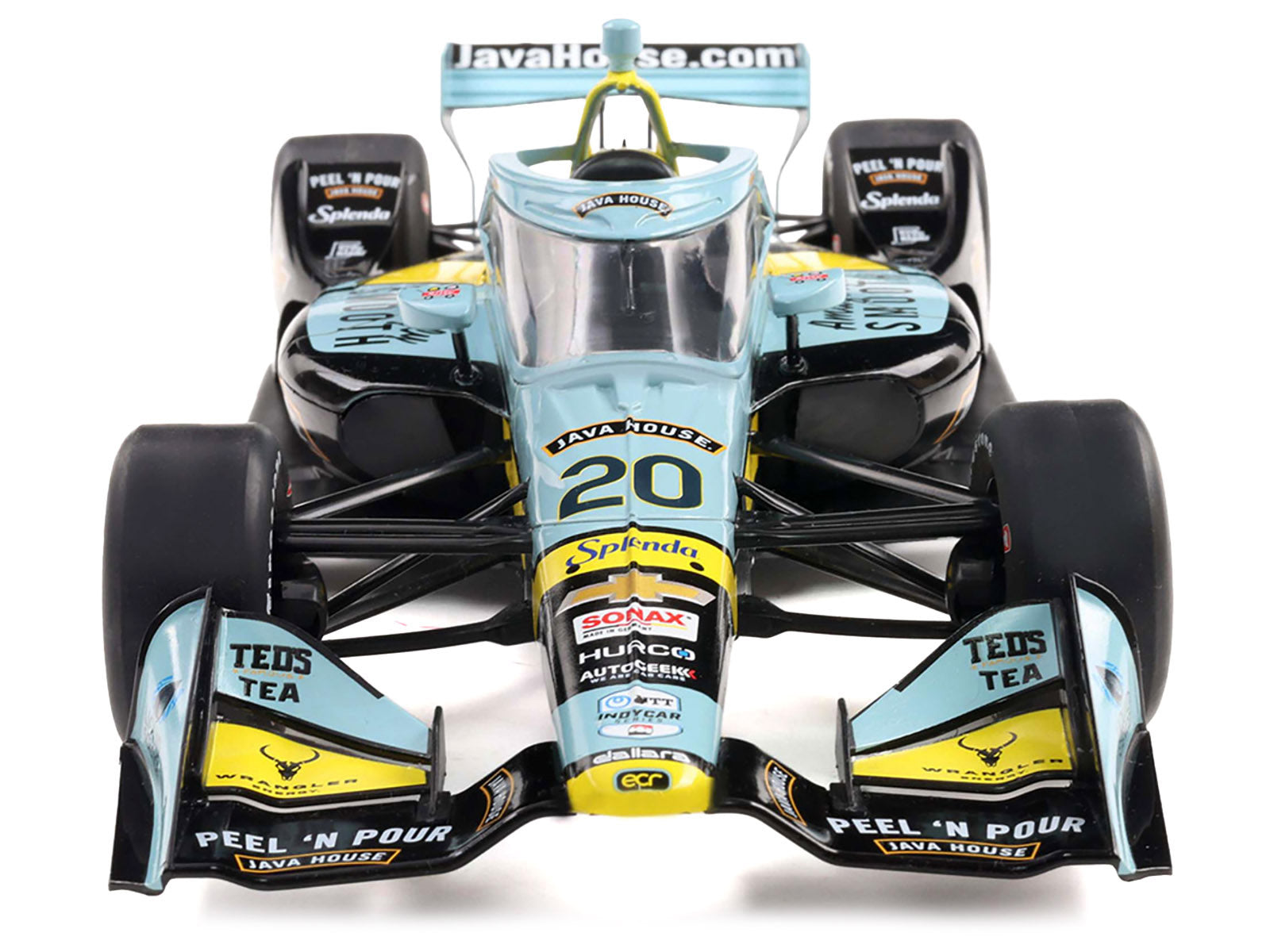 Dallara IndyCar #20 Alexander Rossi "Java House" Ed Carpenter Racing (Road Course Configuration) "NTT IndyCar Series" (2025) 1/18 Diecast Model Car by IXO Models