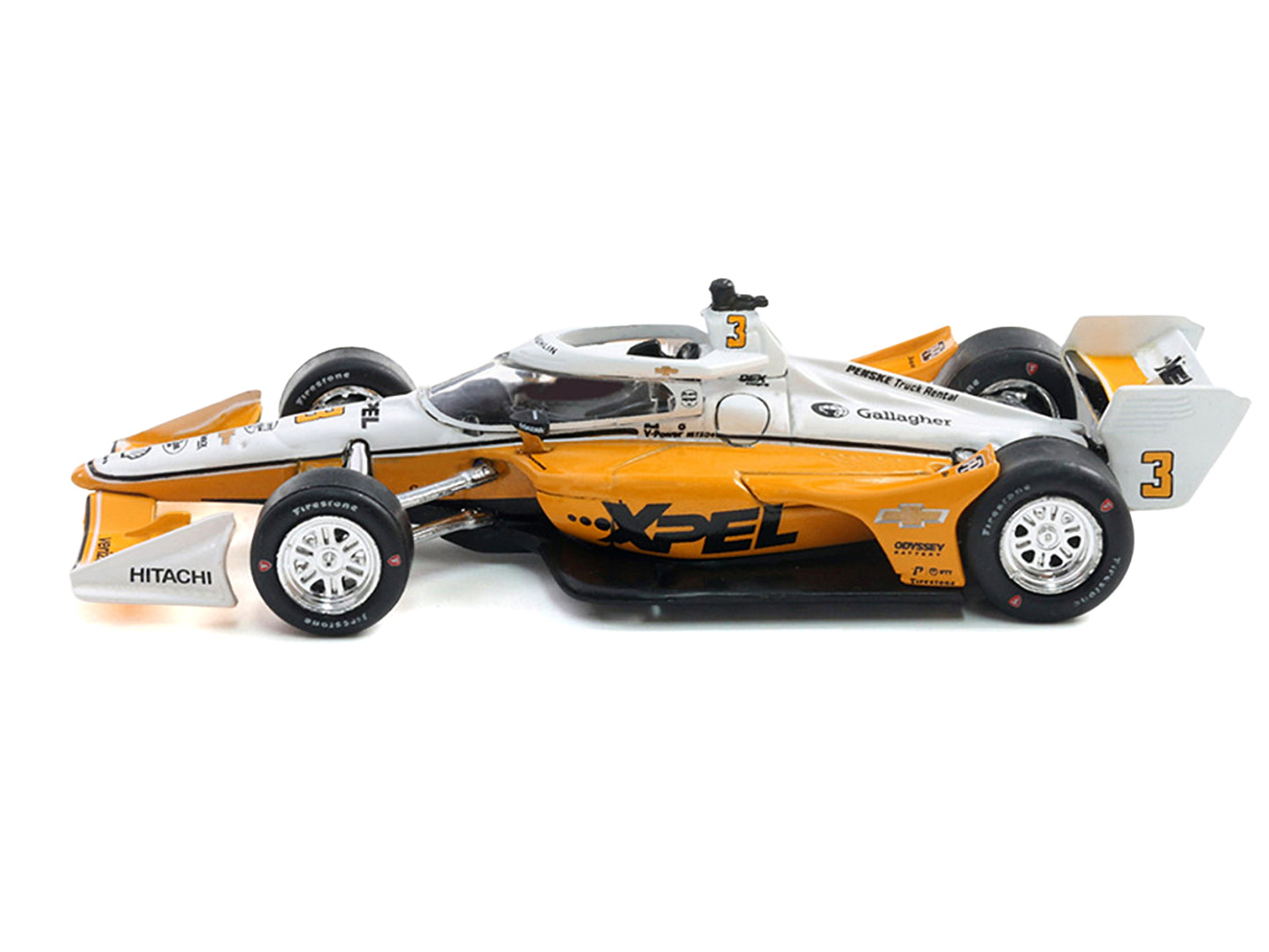Dallara IndyCar #3 Scott McLaughlin "XPEL" Team Penske (Road Course Configuration) "NTT IndyCar Series" (2025) 1/64 Diecast Model Car by IXO Models