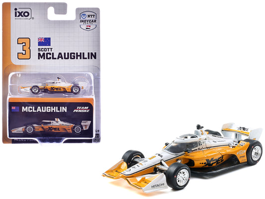 Dallara IndyCar #3 Scott McLaughlin "XPEL" Team Penske (Road Course Configuration) "NTT IndyCar Series" (2025) 1/64 Diecast Model Car by IXO Models