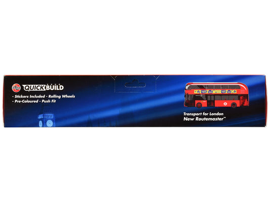 Skill 1 Model Kit Routemaster Double-Decker Bus "Transport for London" Snap Together Plastic Model Kit by Airfix Quickbuild