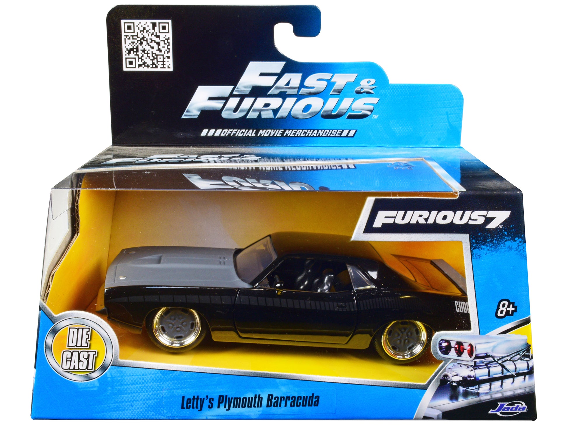 Letty's Plymouth Barracuda "Fast & Furious 7" Movie 1/32 Diecast Model Car by Jada 