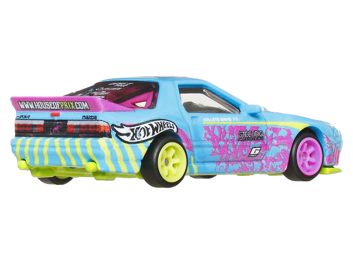 Mazda RX7 FC PANDEM Blue with Graphics "Silhouettes" Series Diecast Model Car by Hot Wheels