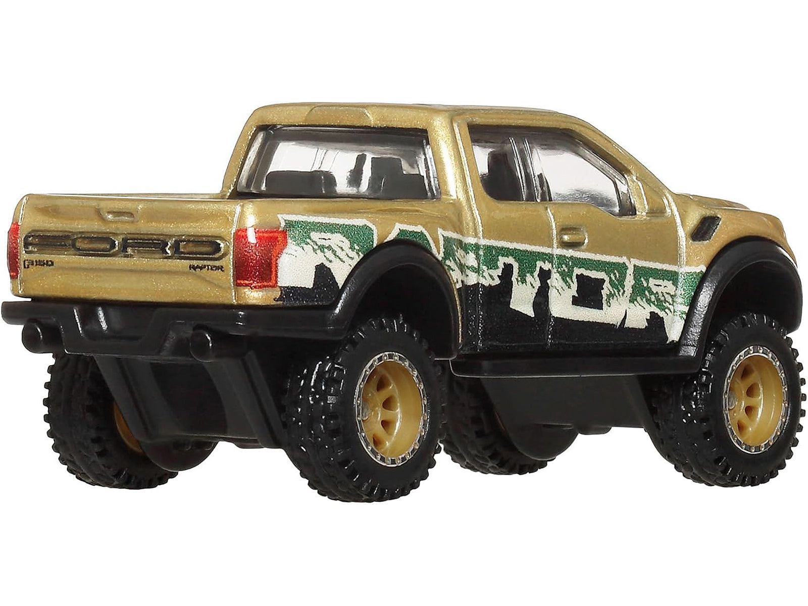 2017 Ford F-150 Raptor Pickup Truck Gold Metallic with Graphics "HW Off Road" Series Diecast Model Car by Hot Wheels