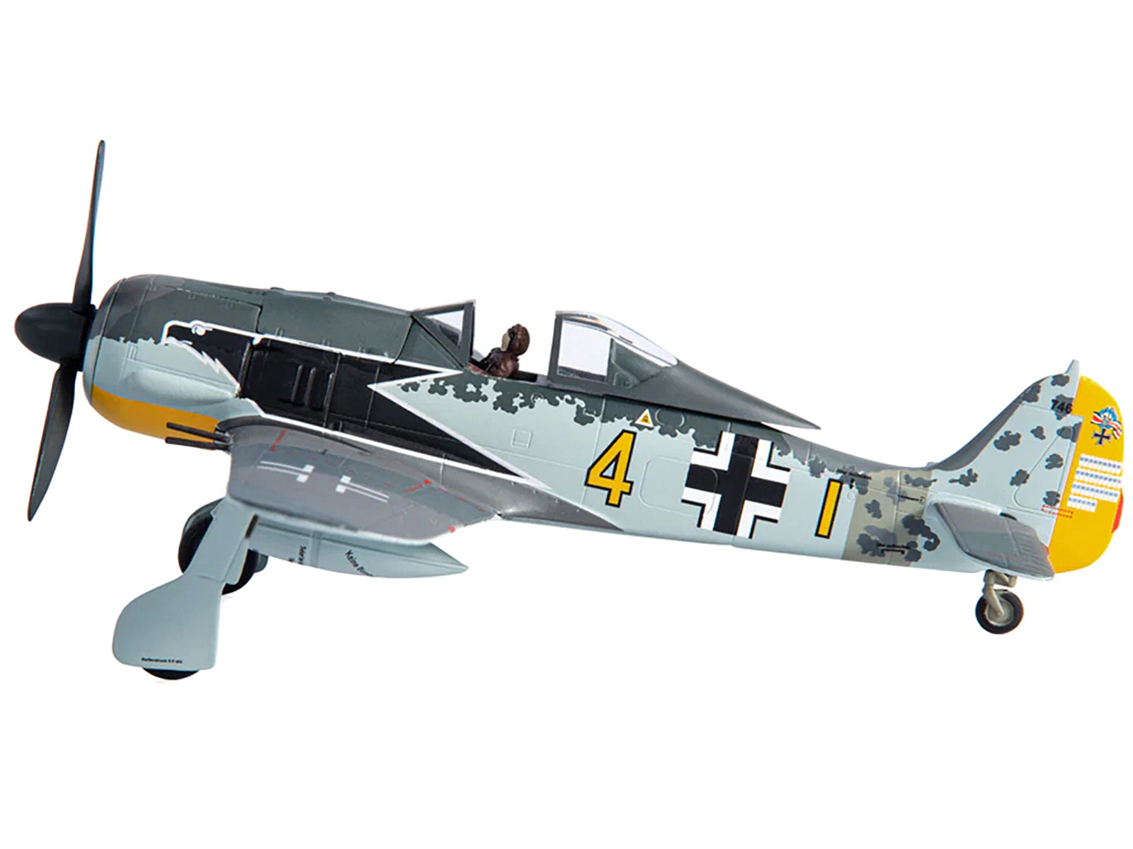 Focke-Wulf FW 190A-4 Fighter Aircraft "Major Siegfried Schnell, Luftwaffe, JG2, France" (1943) 1/72 Diecast Model by JC Wings