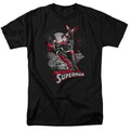 Superman Red & Gray Mens T Shirt Black Officially Licensed
