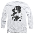 Justice League Movie Profile Mens Long Sleeve Shirt White Officially Licensed Officially Licensed