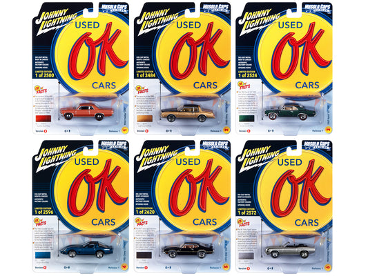 "Muscle Cars USA" 2023 Set B of 6 pieces Release 1 "OK Used Cars" 1/64 Diecast Model Cars by Johnny Lightning