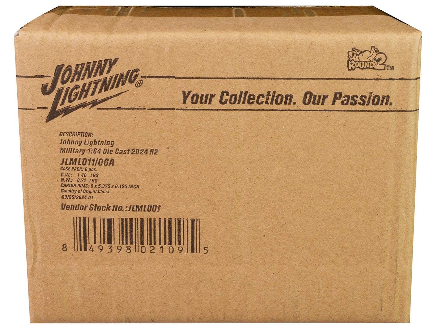 "Military" Set A of 6 pieces 2024 Release 2 Limited Edition Diecast Models by Johnny Lightning
