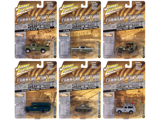 "Military" Set A of 6 pieces 2024 Release 2 Limited Edition Diecast Models by Johnny Lightning
