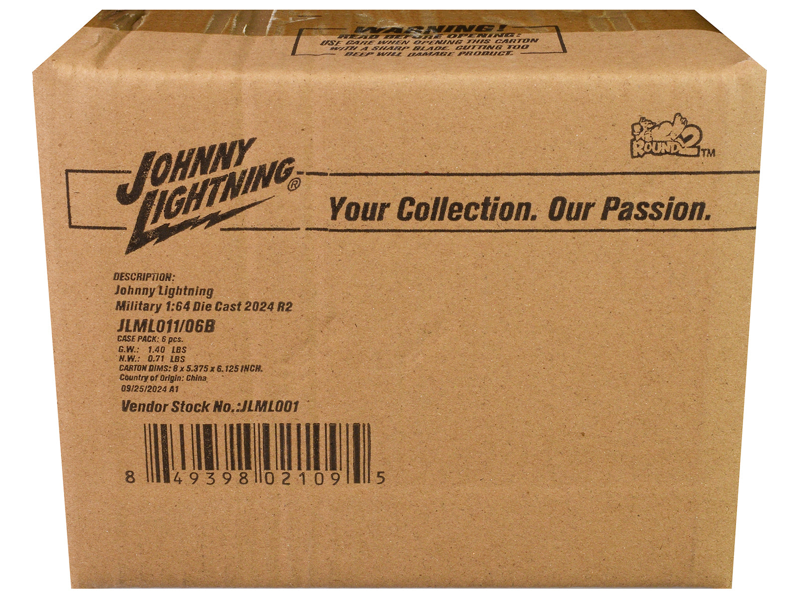 "Military" Set B of 6 pieces 2024 Release 2 Limited Edition Diecast Models by Johnny Lightning