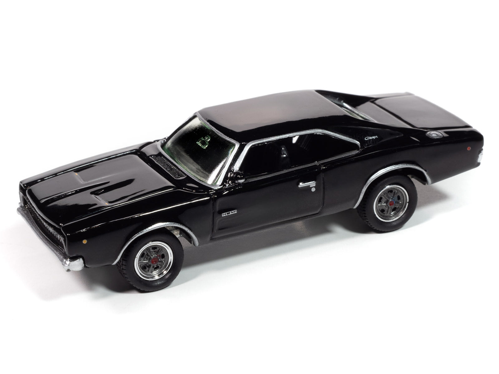 1968 Dodge Charger R/T Black "John Wick" (2014) Movie "Pop Culture" 2025 Release 1 1/64 Diecast Model Car by Johnny Lightning