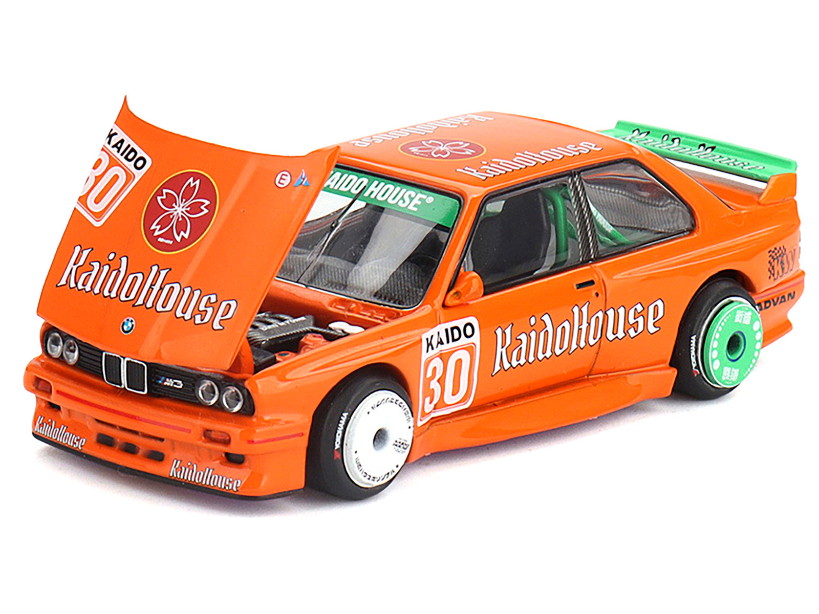 BMW M3 "KaidoHaus V1" #30 Orange (Designed by Jun Imai) "Kaido House" Special 1/64 Diecast Model Car by Mini GT