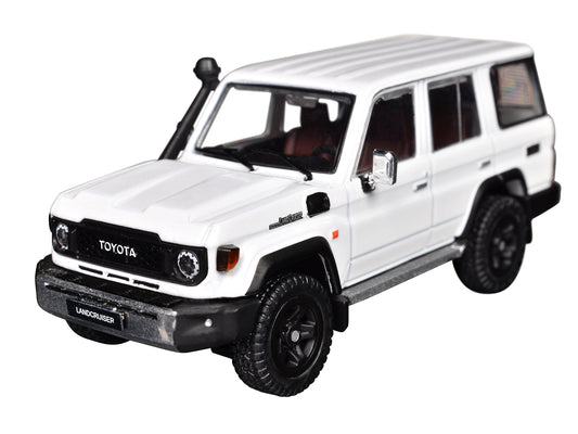 Toyota Land Cruiser (J76) White Metallic 1/64 Diecast Model Car by GCD