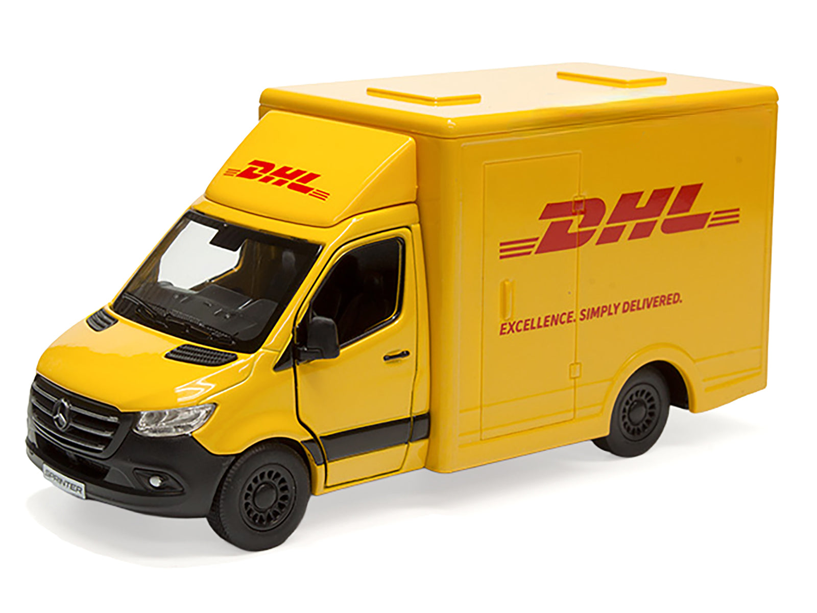 Mercedes-Benz Sprinter Van "DHL" Yellow 1/48 Diecast Model Car by Kinsmart