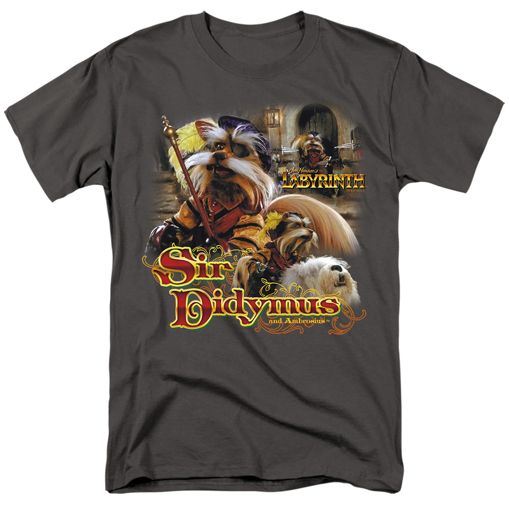 Labyrinth Sir Didymus Mens T Shirt Charcoal Officially Licensed