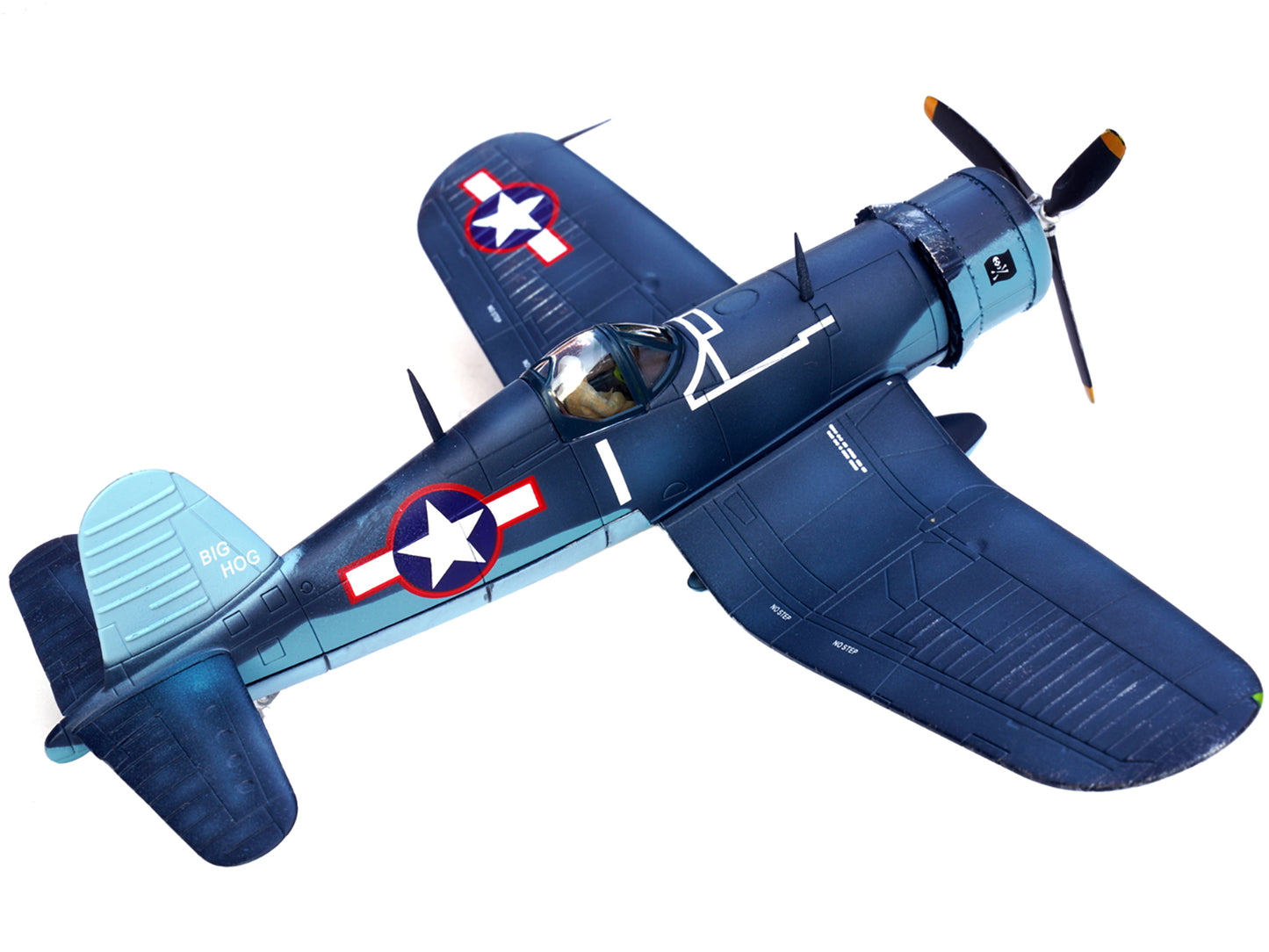 Vought F4U-1A Corsair Fighter Plane "Big Hog" VF-17 "Jolly Rogers" Captain Tommy Blackburn US Navy (1943) 1/72 Diecast Airplane Model by Legion