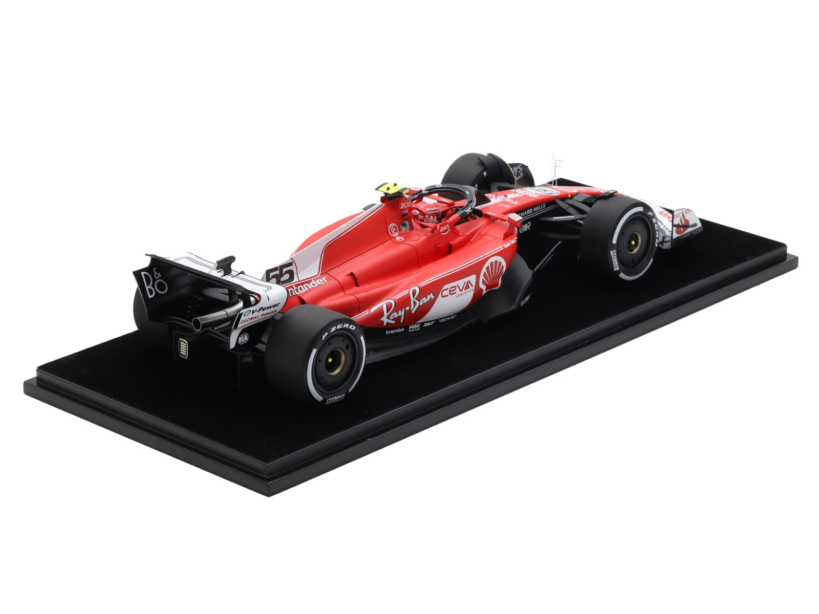 Ferrari SF-23 #55 Carlos Sainz Formula One F1 "Las Vegas GP" (2023) with Acrylic Display Case 1/18 Model Car by LookSmart