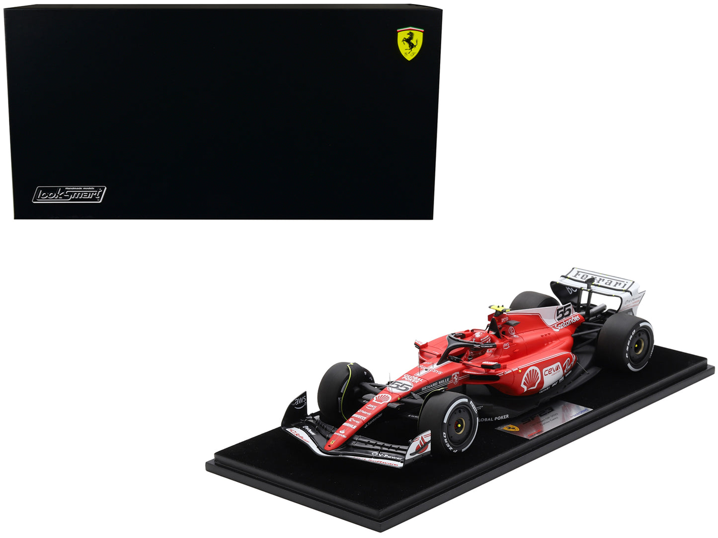 Ferrari SF-23 #55 Carlos Sainz Formula One F1 "Las Vegas GP" (2023) with Acrylic Display Case 1/18 Model Car by LookSmart