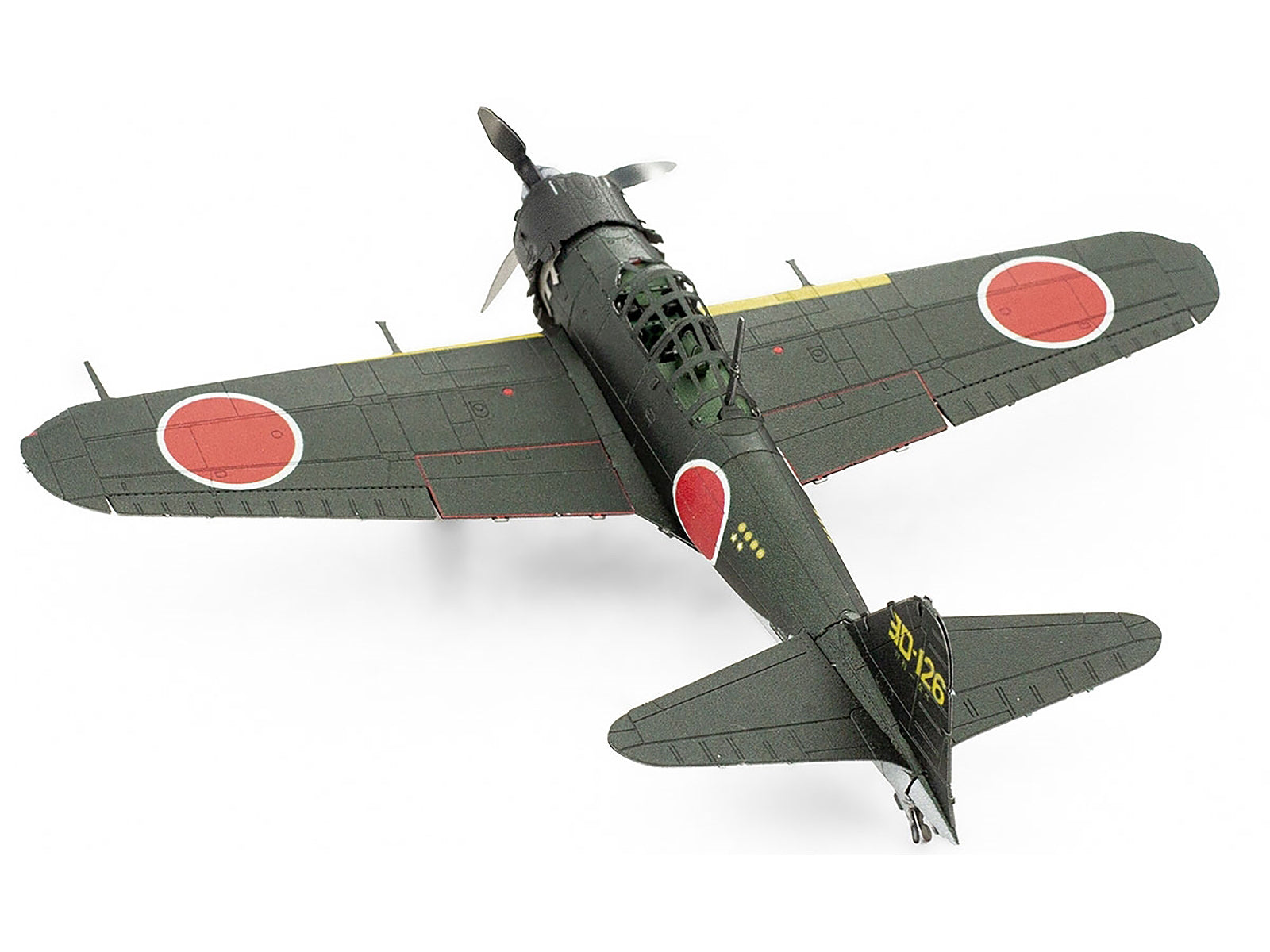 Model Kit Mitsubishi A6M Zero Fighter Aircraft "World War II" Imperial Japanese Navy (Moderate Difficulty) Steel Model by Metal Earth
