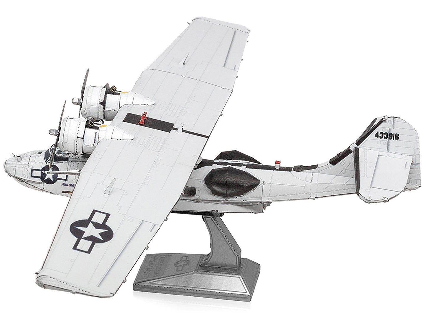 Model Kit Consolidated PBY Catalina Amphibious Aircraft "Miss Pick Up" United States Army Air Forces (Moderate Difficulty) Steel Model by Metal Earth