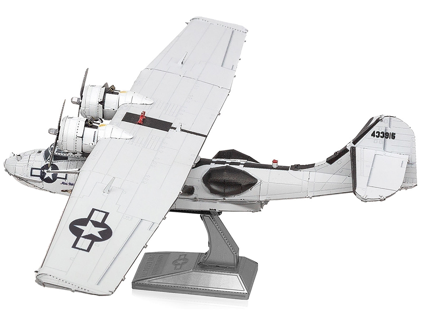 Model Kit Consolidated PBY Catalina Amphibious Aircraft "Miss Pick Up" United States Army Air Forces (Moderate Difficulty) Steel Model by Metal Earth