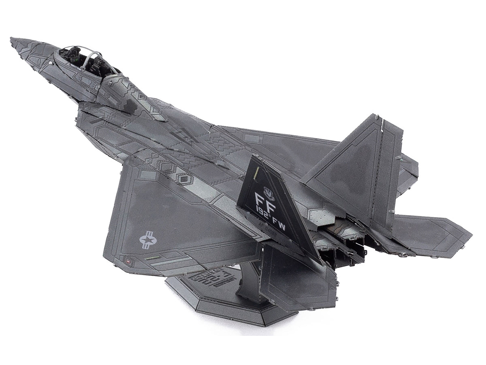 Model Kit Lockheed Martin F-22 Raptor Stealth Aircraft "United States Air Force" (Moderate Difficulty) Steel Model by Metal Earth