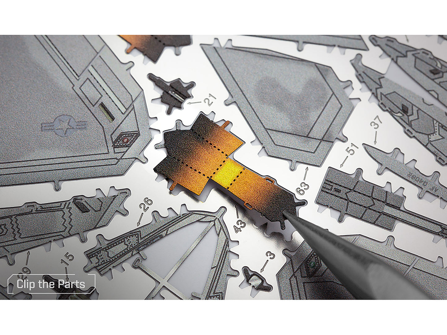 Model Kit Lockheed Martin F-22 Raptor Stealth Aircraft "United States Air Force" (Moderate Difficulty) Steel Model by Metal Earth