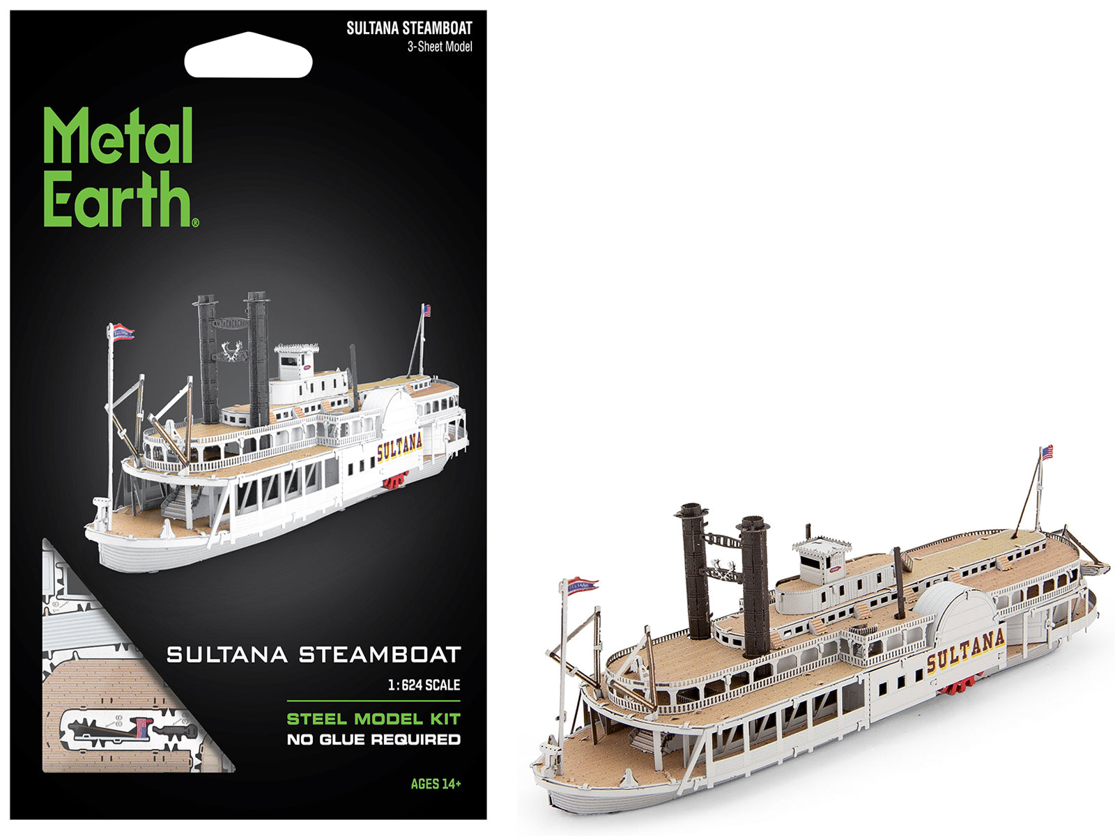 Model Kit Sultana Steamboat (Moderate Difficulty) Steel Model by Metal Earth