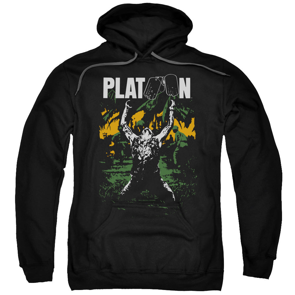 Platoon Graphic Mens Hoodie Black Officially Licensed