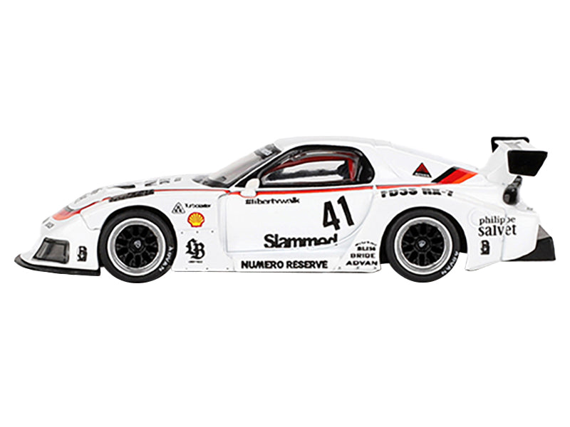 Mazda RX-7 LB-Super Silhouette #41 "Numero Reserve" White Limited Edition 1/64 Diecast Model Car by Mini GT