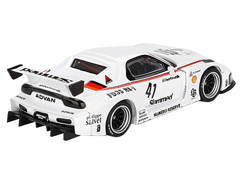 Mazda RX-7 LB-Super Silhouette #41 "Numero Reserve" White Limited Edition 1/64 Diecast Model Car by Mini GT
