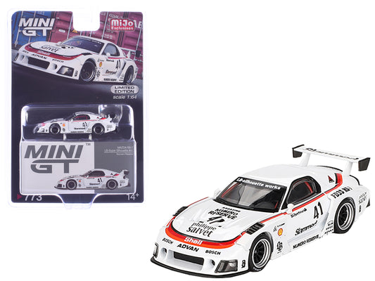 Mazda RX-7 LB-Super Silhouette #41 "Numero Reserve" White Limited Edition 1/64 Diecast Model Car by Mini GT