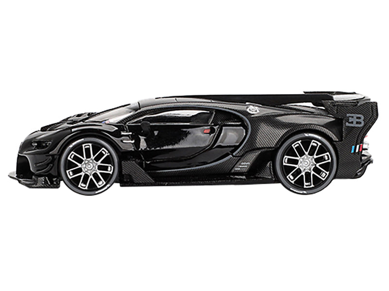 Bugatti Vision Gran Turismo Black and Carbon Limited Edition 1/64 Diecast Model Car by Mini GT