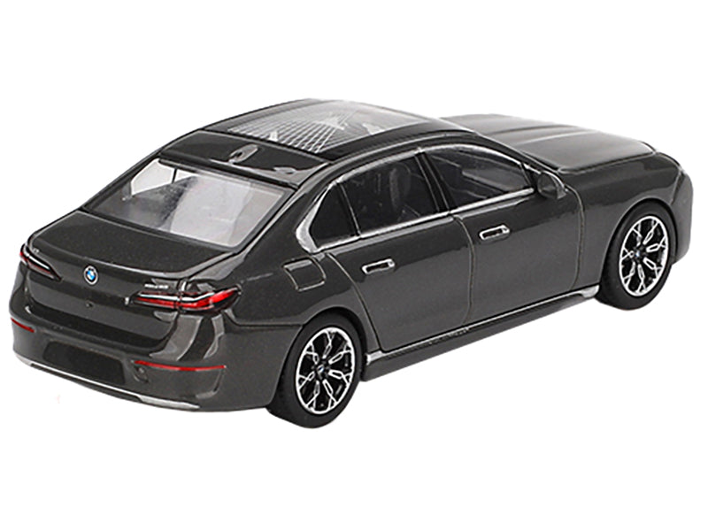 BMW i7 xDrive60 Dravit Gray Metallic Limited Edition 1/64 Diecast Model Car by Mini GT