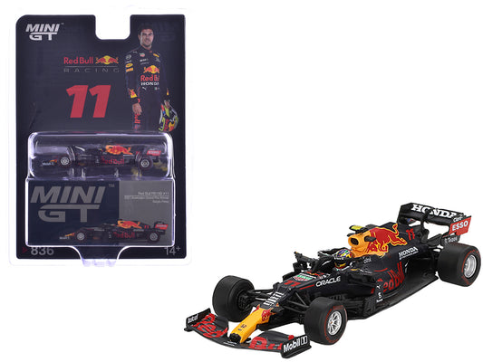 Red Bull RB16B #11 Sergio Perez Winner Formula One F1 "Azerbaijan GP" (2021) Limited Edition 1/64 Diecast Model Car by Mini GT