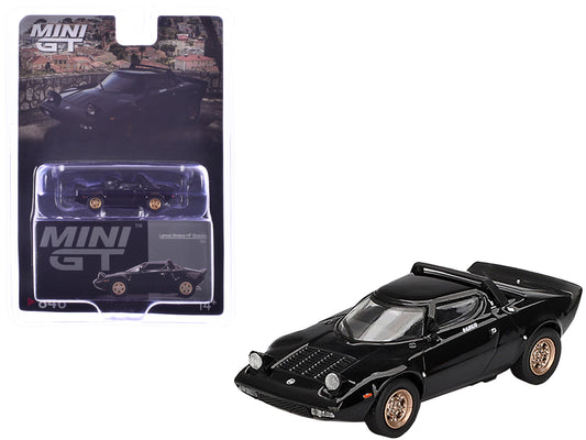Lancia Stratos HF Stradale Nero Black Limited Edition 1/64 Diecast Model Car by Mini GT