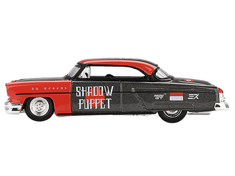 1954 Lincoln Capri Hot Rod "Shadow Puppet" Red and Dark Gray "MINI GT x MIZU Diecast 2024" Limited Edition 1/64 Diecast Model Car by Mini GT