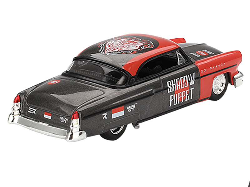 1954 Lincoln Capri Hot Rod "Shadow Puppet" Red and Dark Gray "MINI GT x MIZU Diecast 2024" Limited Edition 1/64 Diecast Model Car by Mini GT